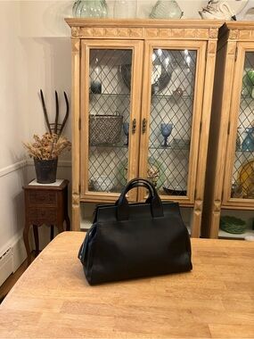 & Other Stories Black Structured Hand Bag